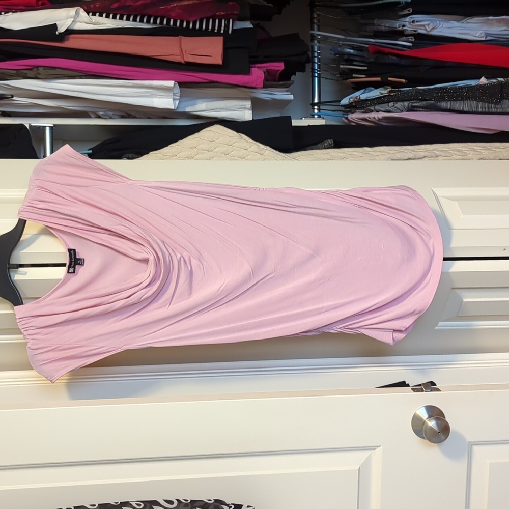 Valerie Bertinelli Perfect Pink 🩷 Layering Top with Side Ruching XL